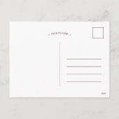 Bourgogne Ink Wash Girl Baby shower per post Uitno Feestdagenkaart (Achterkant)