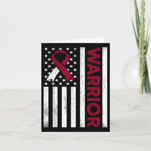 Bourgogne Ivoor Amerikaanse vlag lint voor keelkan Kaart (Voorkant)