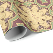 Bourgogne Ivoor Sage Green Business Logo Geometris Cadeaupapier (Rol Hoek)