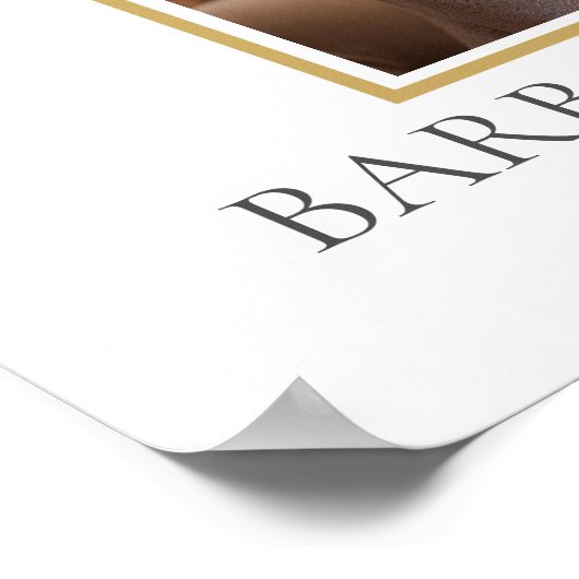 Bourgogne Ivoor Witte Bloemen Foto Begrafenismonum Poster (Hoek)