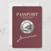 Bourgogne Jamaica Passport Bewaar de datum Save The Date (Voorkant)