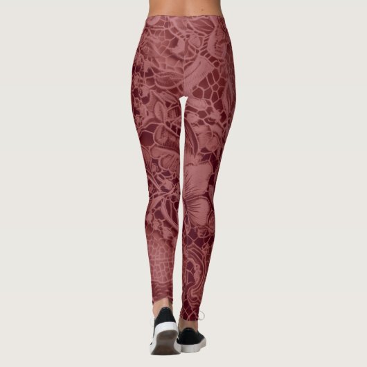 "Bourgogne  kant" Leggings (Achterkant)