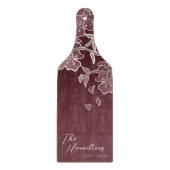 Bourgogne Kersenbloesem Custom Ingesteld Jaar Snijplank (Voorkant)