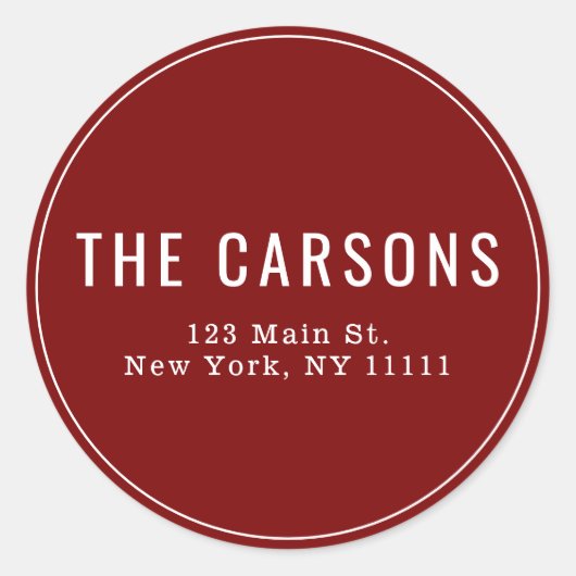 Bourgogne Kerst Ronde Retour Adres Label (Voorkant)