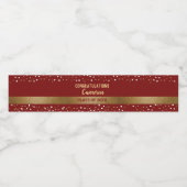 Bourgogne Klasse van 2024 Afstuderen Goud zwart Cu Waterfles Etiket (Enkel label)