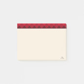 Bourgogne kopbal op beige post-it® notes (Voorkant)