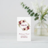 Bourgogne krans bruiloft register invoegen Kaart (Staand voorkant)