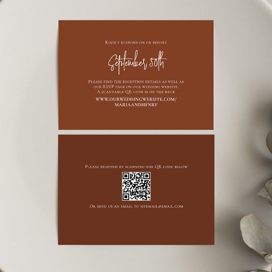 Bourgogne laat elegante RSVP QR-code achter Kaartje