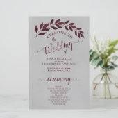 Bourgogne laat het grijze programma voor weddensch (Staand voorkant)