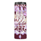 Bourgogne laat Paarse bloemmotief gepersonaliseerd Thermosbeker (Achterkant)