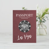 Bourgogne Las Vegas Passport Bewaar de datum Save The Date (Staand voorkant)