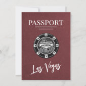 Bourgogne Las Vegas Passport Bewaar de datum Save The Date (Voorkant)