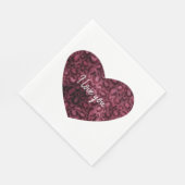 Bourgogne Leopard Print hart Servet (Hoek)