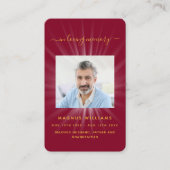 Bourgogne lichte foto begrafenis gebedskaart visitekaartje (Voorkant)