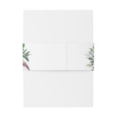 Bourgogne & Lichtroze Blush Bloemen 3 Uitnodigingen Wikkel (Achterkant Voorbeeld)