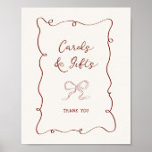 Bourgogne Lijst Lint Vrijgezellenfeest Kaarten Ges Poster (Voorkant)