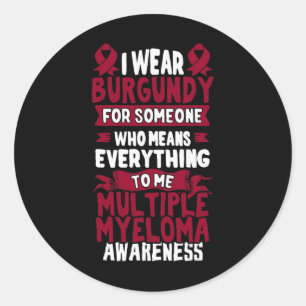 Bourgogne lint - Blood Cancer Awareness Ronde Sticker