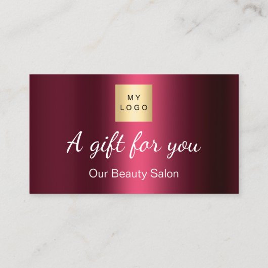 Bourgogne logo qr code cadeaubon kaart visitekaartje (Voorkant)