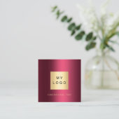 Bourgogne logo QR code social media iconen Vierkante Visitekaartje (Staand voorkant)