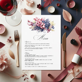 Bourgogne, Marine & Blush Wijnproeverij Bloemen Tr Menu