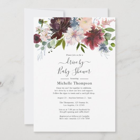 Bourgogne, marine en bloesem rijden met douche kaart (Voorkant)