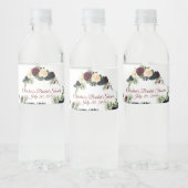 Bourgogne, Marine Floral Water Flessenetiketten Waterfles Etiket (Flessen)
