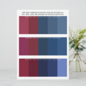 Bourgogne Marine & Jewel Tone Bruiloft Kleurenpale (Staand voorkant)