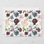 Bourgogne, marineparijs en bleekroze huwelijk save the date (Achterkant)