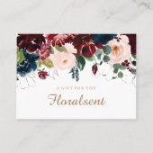 Bourgogne, marineserie en roze Floral Gift Certifi Kortingskaartje (Voorkant)
