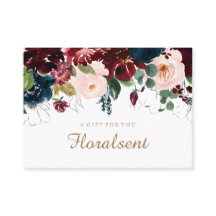 Bourgogne, marineserie en roze Floral Gift Certifi