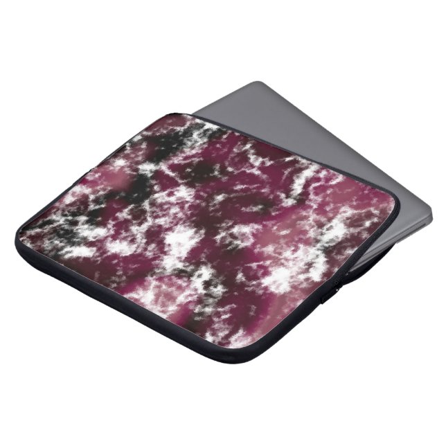 Bourgogne Marmer Abstract Laptop Sleeve (Voorkant top)