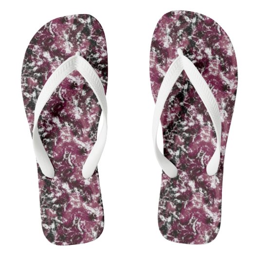 Bourgogne Marmer Abstract Teenslippers (Voetbed)