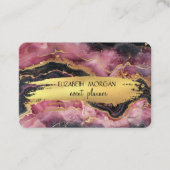 Bourgogne Marmer Gold Folie Brush Stroke Visitekaartje (Voorkant)