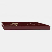 Bourgogne Maroon Champaign Gold Floral Wedding Gastenboek (Rug)