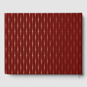 Bourgogne Maroon Champaign Gold Floral Wedding Red Gastenboek (Achterkant)