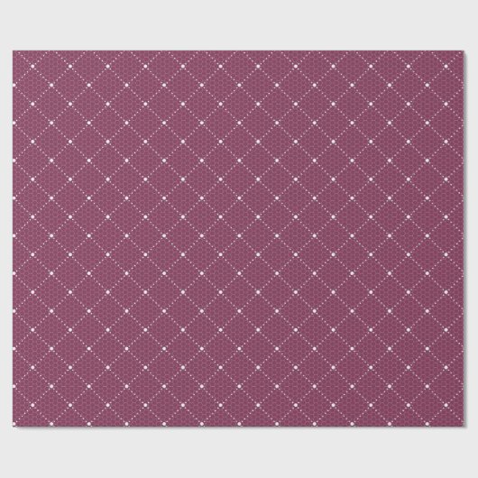 Bourgogne Maroon Delicate Kant Wit Elegant Cadeaupapier (Vlak)