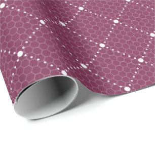 Bourgogne Maroon Delicate Kant Wit Elegant Cadeaupapier