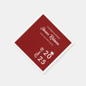 Bourgogne Maroon felicitaties Afstudeerfeest Servet (Hoek)