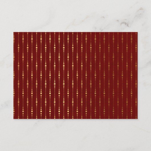 Bourgogne Maroon Gold Floral Vip Weddenschap Informatiekaartje (Achterkant)
