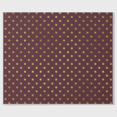 Bourgogne Maroon Goud kleine stippen bruids bruilo Cadeaupapier (Vlak)