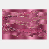 Bourgogne maroon gouden folie glitter classy chic inpakpapier vel (Voorkant 3)