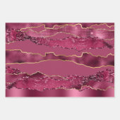 Bourgogne maroon gouden folie glitter classy chic inpakpapier vel (Voorkant 2)