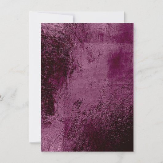 Bourgogne Maroon Make-up Wit Glitter 16e bruids Kaart (Achterkant)