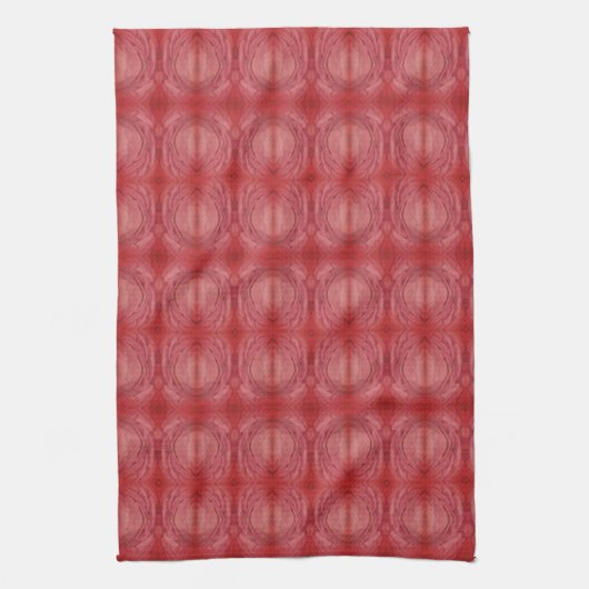 Bourgogne Maroon Patroon Faux Batik Keukenhanddoek (Verticaal)