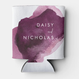 Bourgogne Maroon Waterverf Bruiloft Blikjeskoeler