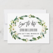 Bourgogne Marsala Bloemen Handschrift Save the Dat Save The Date (Voorkant)