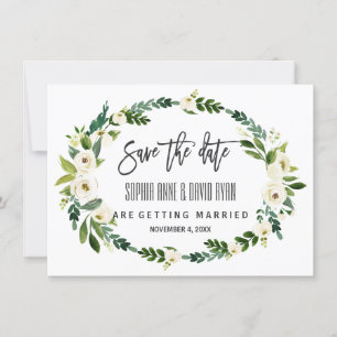 Bourgogne Marsala Bloemen Handschrift Save the Dat Save The Date