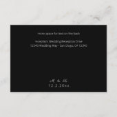 Bourgogne Marsala & Blush Bloemen Details - Zwart Informatiekaartje (Achterkant)