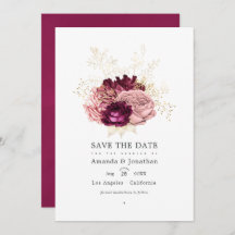 Bourgogne - Marsala Blush Pink and Gold Wedding