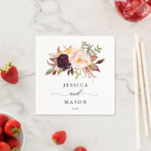 Bourgogne Marsala bruiloft servet cocktail servet (Insitu)